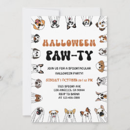 Invitación Fiesta de perros de Halloween invita a desfile de