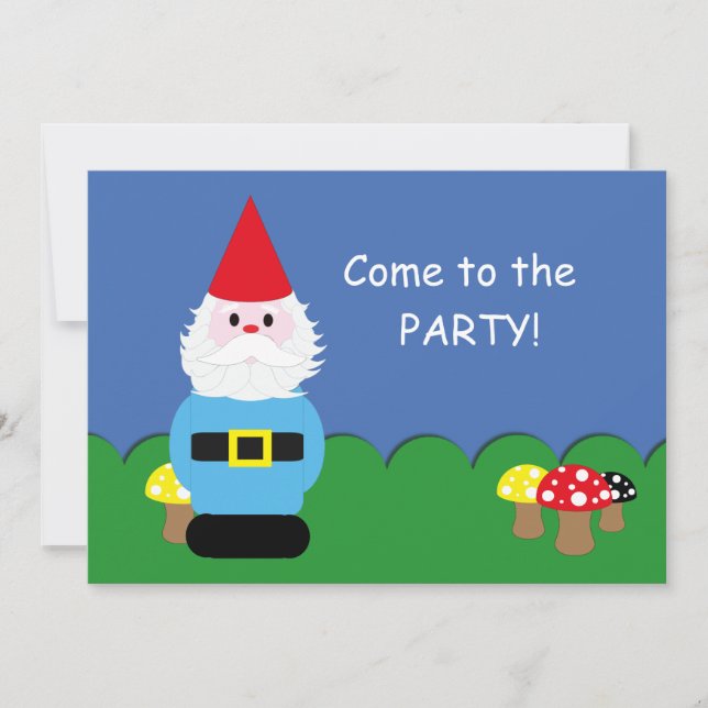 Invitación Fiesta de Personalizable Escandinavo Gnome (Anverso)