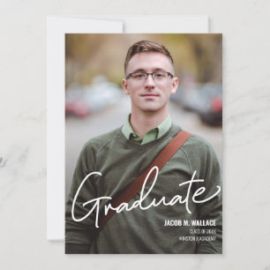 Invitación Fiesta de Personalizado de fotografía de graduado 