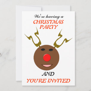Invitación Fiesta de Personalizado de renos de ciberNavidades