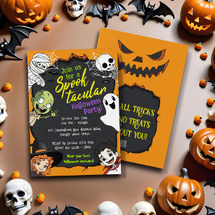 Invitación Fiesta de Personalizados de Halloween con monstruo