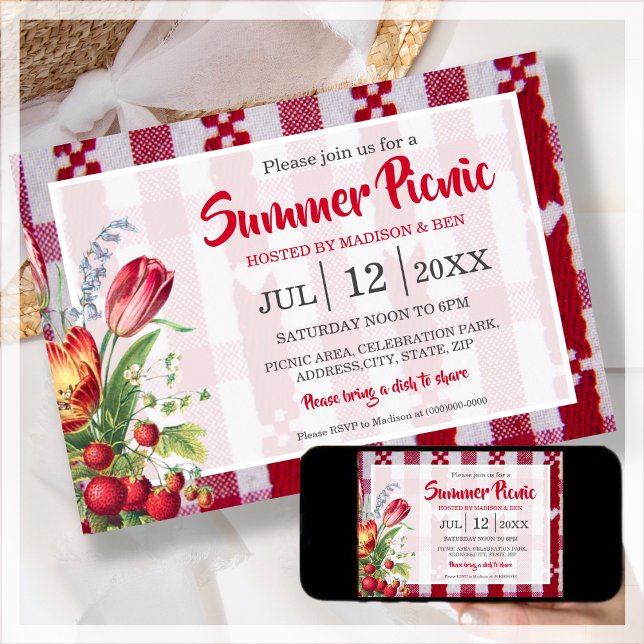 Invitación Fiesta de picnic de verano (Subido por el creador)