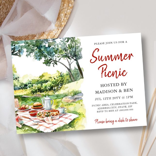 Invitación Fiesta de picnic de verano (Subido por el creador)