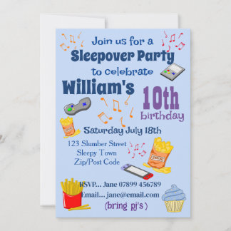 Invitación Fiesta de pijamas