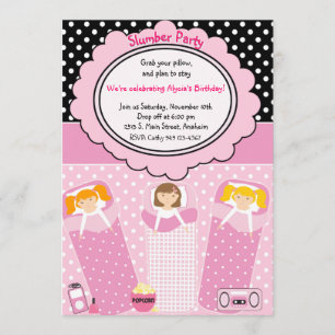 Invitación Fiesta de pijamas
