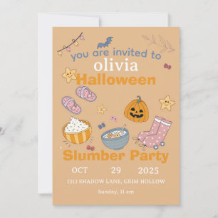 Invitación Fiesta de pijamas de Halloween