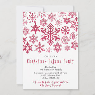 Invitación Fiesta de pijamas de Navidad