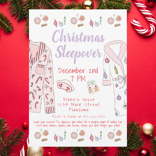 Invitación Fiesta de pijamas de Navidad 