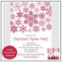 Fiesta de Pijamas de Navidad Chic Ilustración Copo