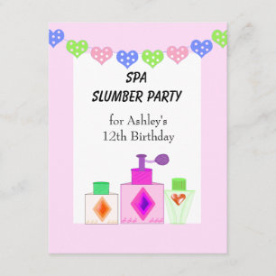 Invitación Fiesta de pijamas de spa para niñas