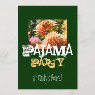 Invitación Fiesta de pijamas en la casa de tu nombre: invitac