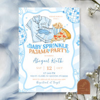 Fiesta de pijamas para baby sprinkle retro pastel 