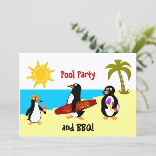 Invitación Fiesta de Pingüino/Fiesta de Playa
