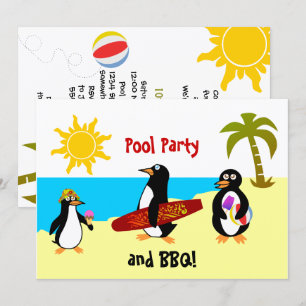 Invitación Fiesta de Pingüino/Fiesta de Playa