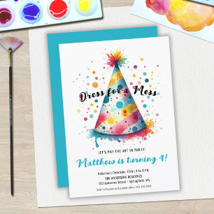 Invitación Fiesta de Pintura Arte para Niños Desorden de Vest