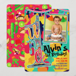 Invitación Fiesta de Pintura Colorida UNO Fiesta de Cumpleaño