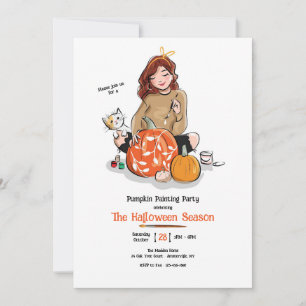 Invitación Fiesta de pintura de calabaza