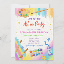Invitación Fiesta de pintura Fiesta de arte editable Cumpleañ