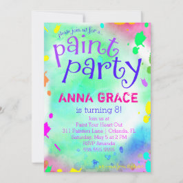 Invitación FIESTA de pintura GC Cumpleaños