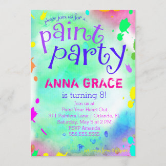 Invitación FIESTA de pintura GC Cumpleaños