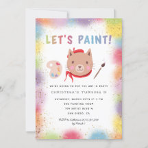 Fiesta de pintura Niños Birthday Kitty Cat