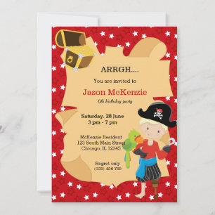Invitación Fiesta de piratas