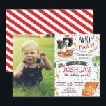 Invitación Fiesta de Pirate Birthday Ahoy con foto<br><div class="desc">Fiesta de Pirate Birthday Ahoy con foto</div>