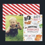 Invitación Fiesta de Pirate Birthday Ahoy con foto<br><div class="desc">Fiesta de Pirate Birthday Ahoy con foto</div>