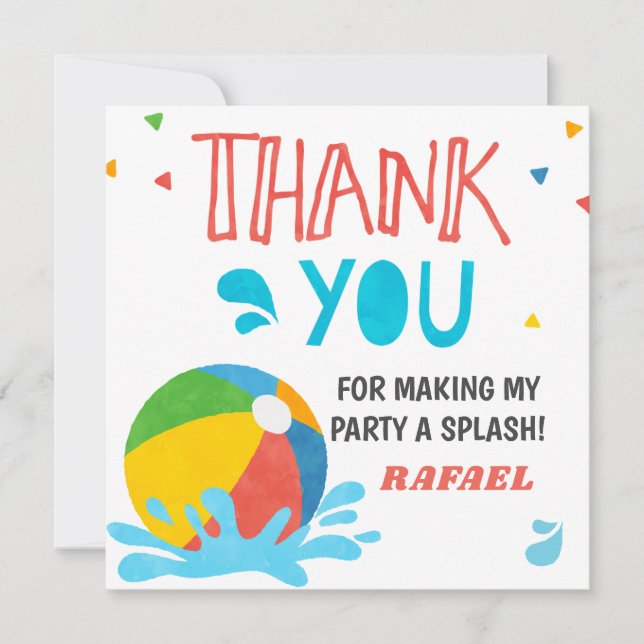 Invitación Fiesta de piscina Chica de cumpleaños (Anverso)