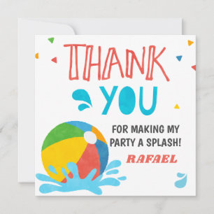 Invitación Fiesta de piscina Chica de cumpleaños