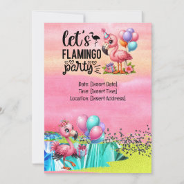 Invitación ¡Fiesta de Piscina de Flamencos!