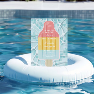 Invitación Fiesta de Piscina de Regreso a Clases