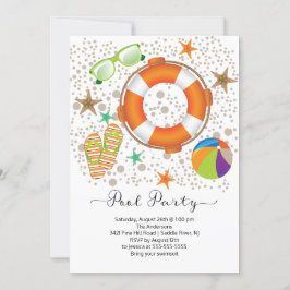 Invitación Fiesta de piscina de verano moderno