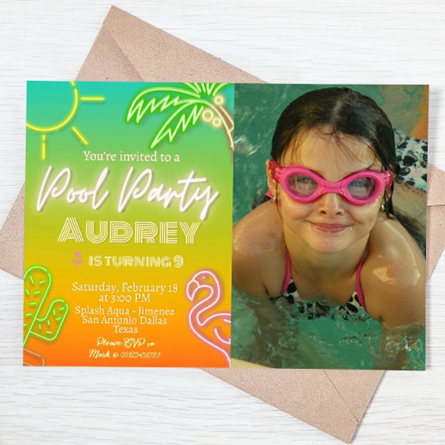 Invitación Fiesta de piscina - Paisaje (Subido por el creador)