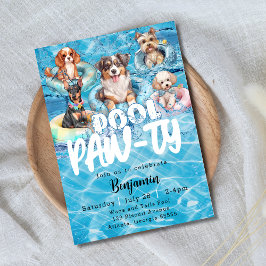 Invitación Fiesta de piscina para perros