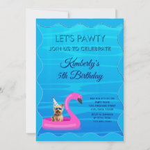 Fiesta de Piscina Personalizada para Perros