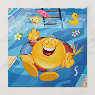 Invitación Fiesta de piscina - SONRISA!