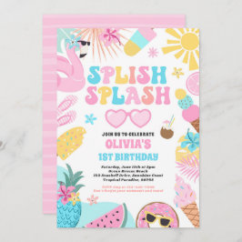 Invitación Fiesta de piscina tropical piscina de verano fiest