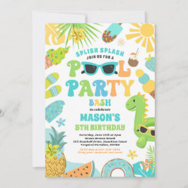 Invitación Fiesta de piscina tropical piscina de verano fiest