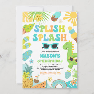 Invitación Fiesta de piscina tropical piscina de verano fiest