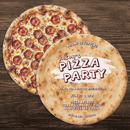 Invitación Fiesta de Pizza Cumpleaños Infantil