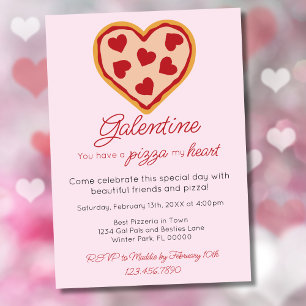 Invitación Fiesta de Pizza del Día de San Valentín de Galenti