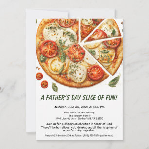 Invitación Fiesta de pizza del Día del Padre - Cena familiar 