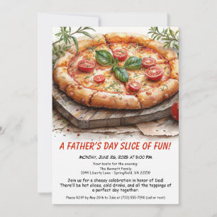 Invitación Fiesta de pizza del Día del Padre - Cena familiar 