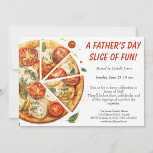 Invitación Fiesta de pizza del Día del Padre - Cena familiar