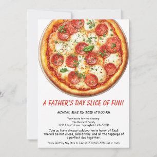 Invitación Fiesta de pizza del Día del Padre - Cena familiar 