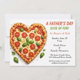 Invitación Fiesta de Pizza del Día del Padre – Cena Familiar 