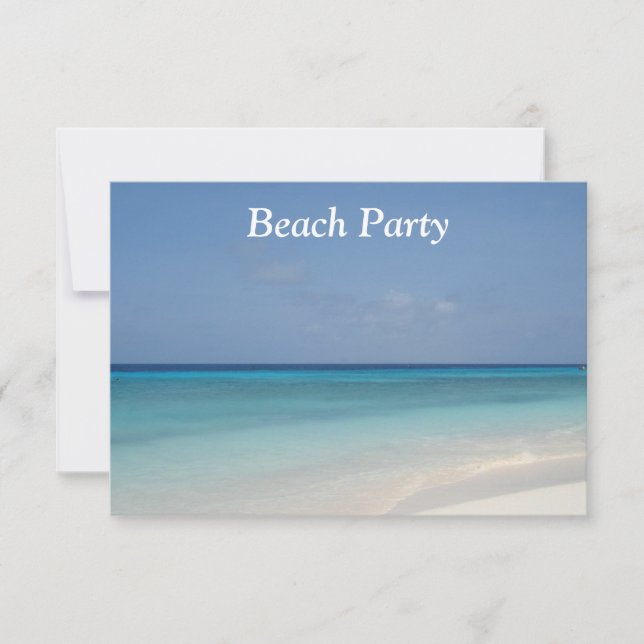 Invitación Fiesta de playa (Anverso)