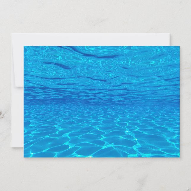 Invitación Fiesta de playa azul sol océano piscina de agua co (Anverso)