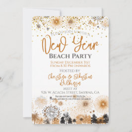 Invitación Fiesta de playa de Año Nuevo